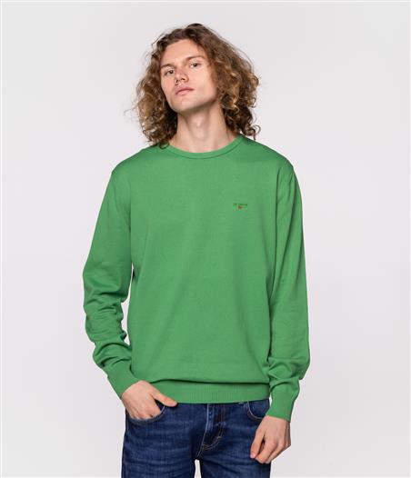 Sweter z bawełny organicznej ANDY ORGANIC MEDIUM GREEN