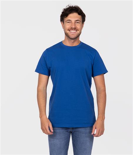 T-shirt z małym haftowanym logo OBUTCH 0875 TRUE BLUE