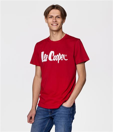T-shirt z nadrukiem SCRIPT5 2405 RED