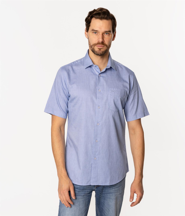 Koszula męska slim z krótkim rękawem WINDSOR2 ML65 BLUE