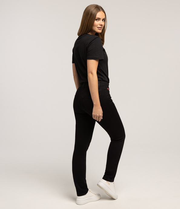 Jeansy damskie slim LC135 8151 BLACK