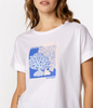 T-shirt damski z nadrukiem TREES 1160 WHITE