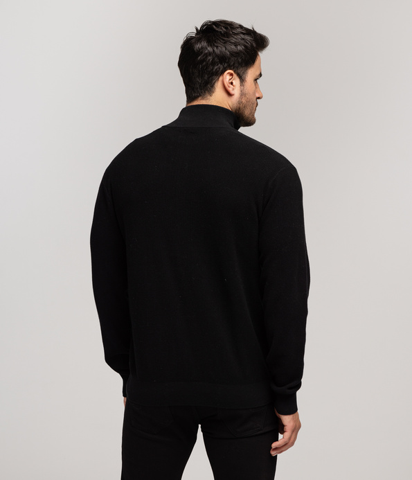 Rozpinany sweter EMAD COTTON BLACK