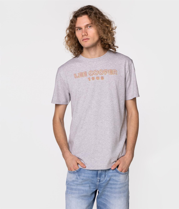 T-shirt slim LC BLOCK2 1010 GREY MELANGE