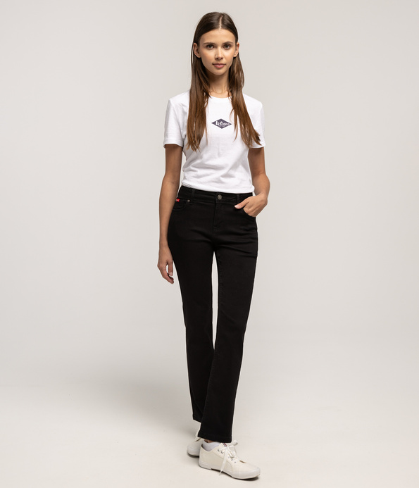 Jeansy damskie regular KIM 8151 BLACK BLACK