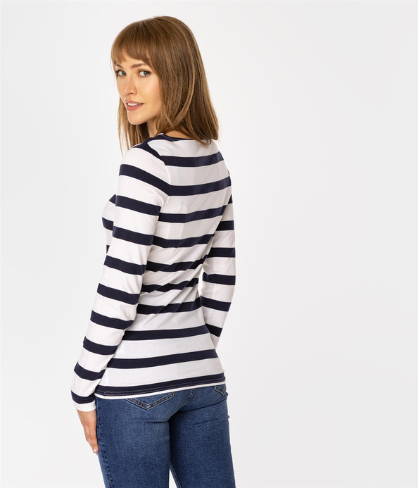 Longsleeve damski w paski HILARY 6040 STRIPES