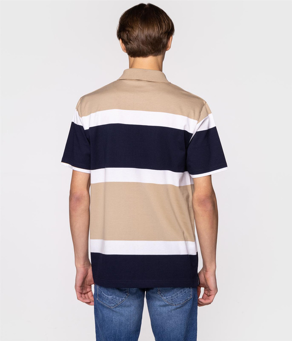 Koszulka polo w poziome pasy ABEL 4136 SAFARI