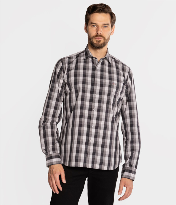 Koszula slim z mikroprintem WINDSOR KZ55 GREY