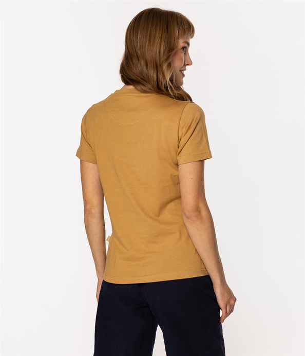 T-shirt damski z nadrukiem NIKO 5516 CURRY