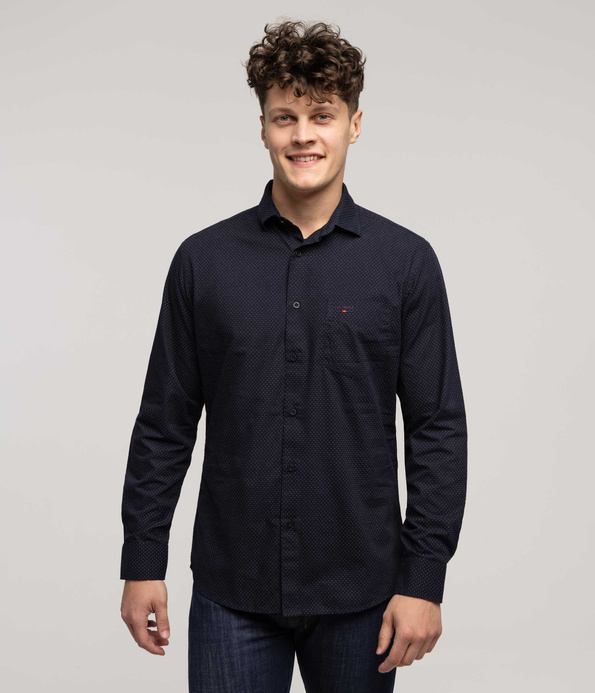 Koszula męska slim z długim rękawem WINDSOR 61ZM NAVY