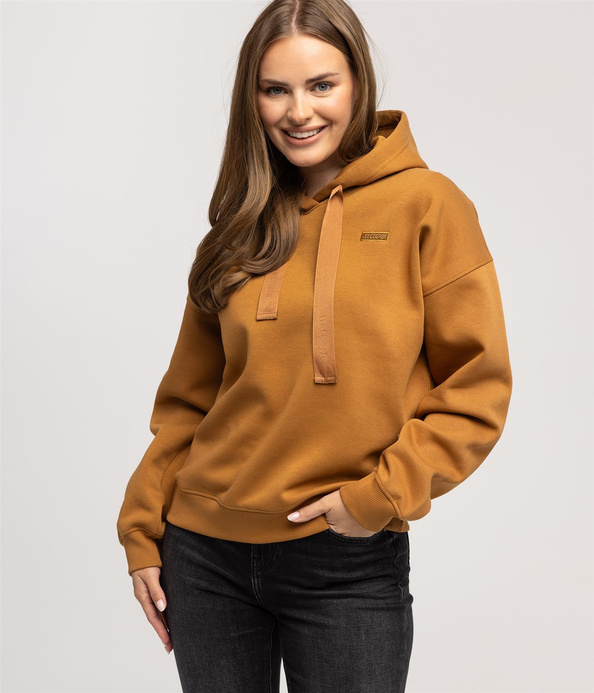 Bluza oversize z kapturem LIRA 5665 BROWN SUGAR