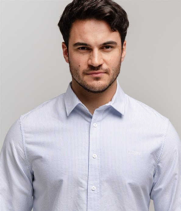 Koszula męska regular VAN OXFORD BLUE STRIPES