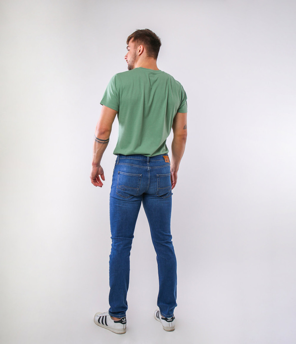 Jeansy męskie slim LC7112 6940 MID WASH