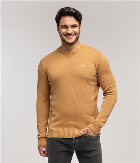 Sweter z bawełny organicznej BILL ORGANIC BROWN SUGAR