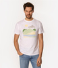 T-shirt męski z nadrukiem LANDSCAPE 1145 WHITE