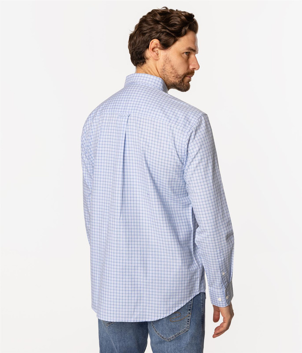 Koszula męska comfort z długim rękawem NEW TENBY KL16 BLUE