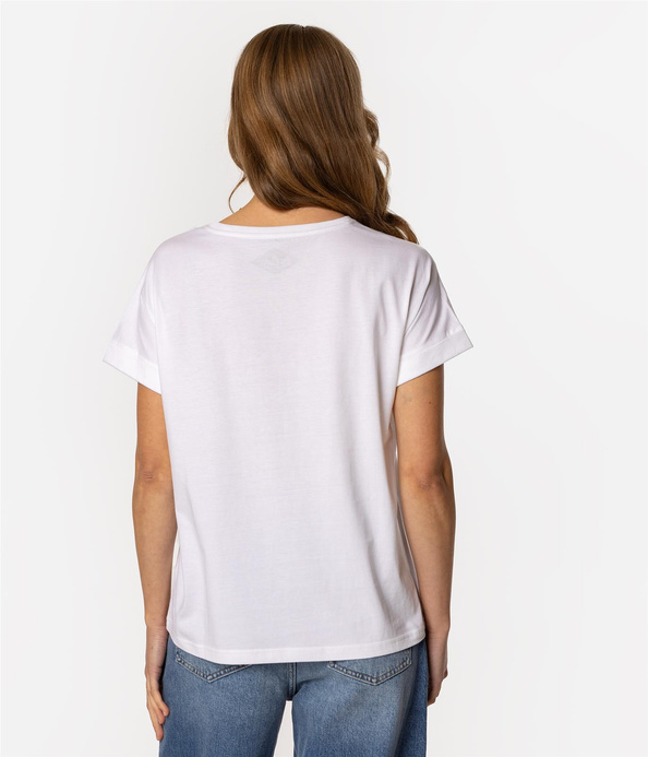 T-shirt damski z nadrukiem TREES 1160 WHITE