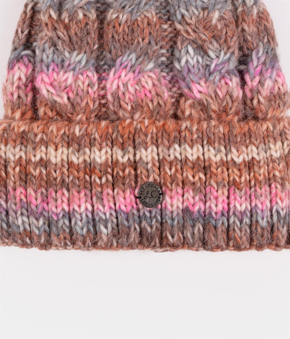 Czapka damska 2313 PINK MELANGE