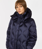 Puchowa kurtka damska z odpinanym kapturem MIRANDA 4617 DRESS BLUE