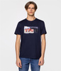 T-shirt z nadrukiem BRAND1 1010 DRESS BLUE