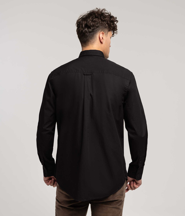 Koszula męska comfort z długim rękawem NEW TENBY 03ZG BLACK