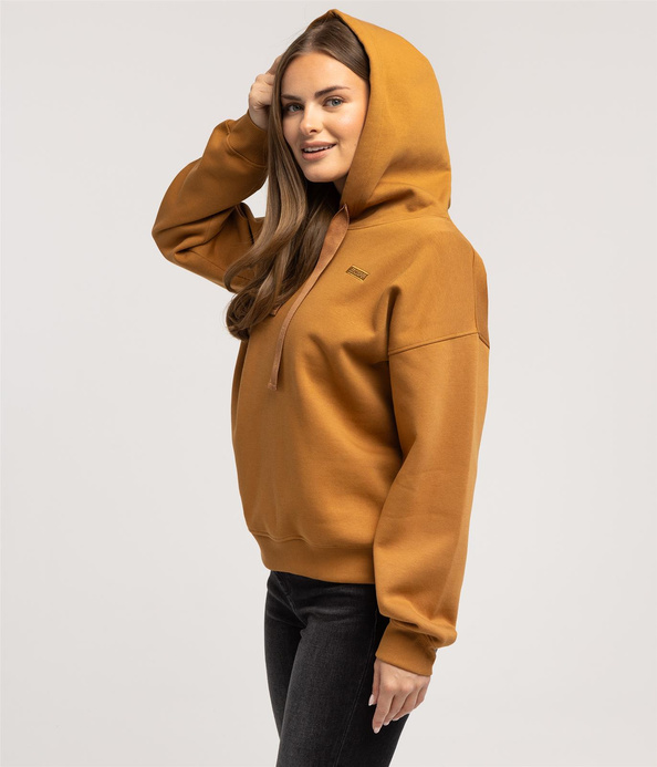 Bluza oversize z kapturem LIRA 5665 BROWN SUGAR