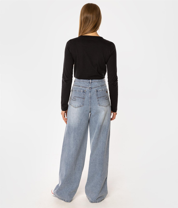 Spodnie damskie wide leg ISA 1117 BRUSHED USED