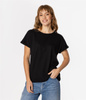 T-shirt damski z wiskozą LYDIA 8317 BLACK