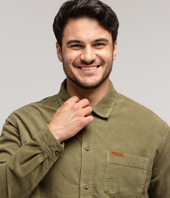 Koszula sztruksowa SAMUEL 3218 KHAKI