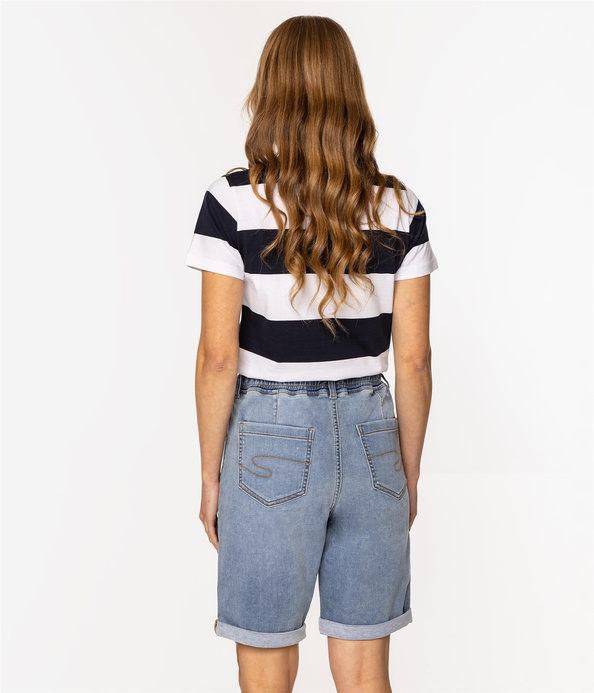 Bermudy damskie regular ADELA 1422 WASHED BLUE