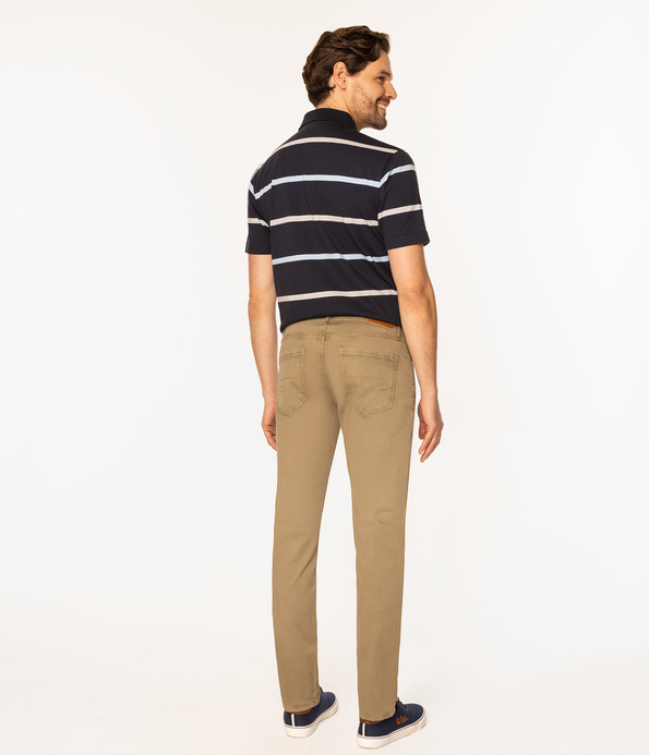 Niedenimowe spodnie męskie comfort slim DENZEL 4027 COVERT GREEN