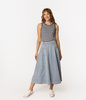 Denimowa rozkloszowana spódnica NEMA 3084 LIGHT WASH