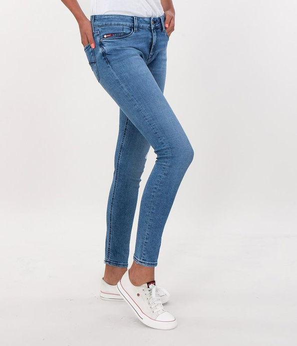 Jeansy damskie Skinny PEARL 1811 LIGHT BRUSHED USED