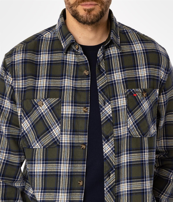 Koszula regular w kratę WESLEY 9334 SPHAGNUM