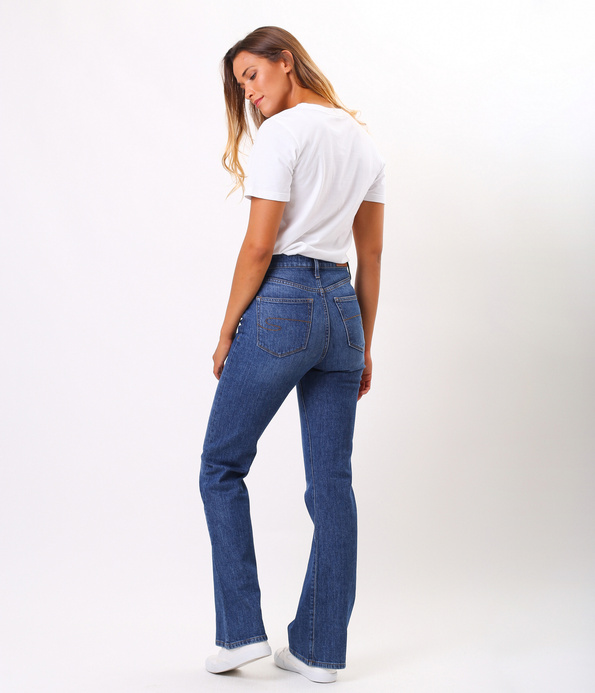 Jeansy damskie bootcut MERY 0664 STONE USED