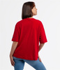T-shirt oversize z lnem OMENA 8515 RED