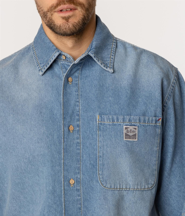 Jeansowa koszula męska SILVES 3165 DOUBLE STONE