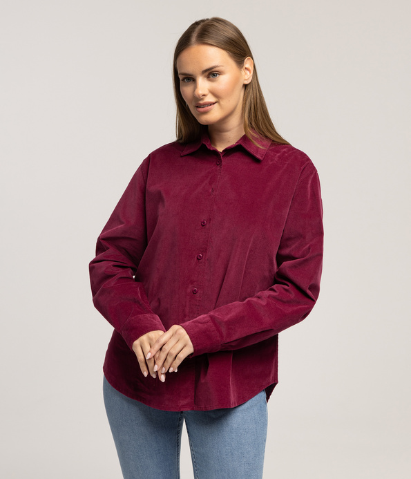 Koszula damska oversize ROSALYN 6000 WINE