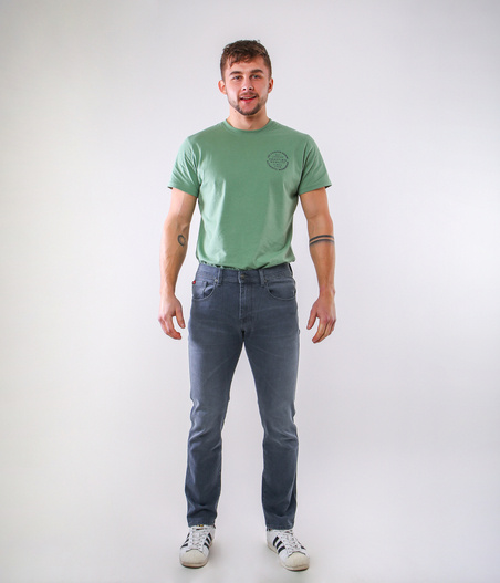 Jeansy męskie tapered LC7504 9521 DARK GREY