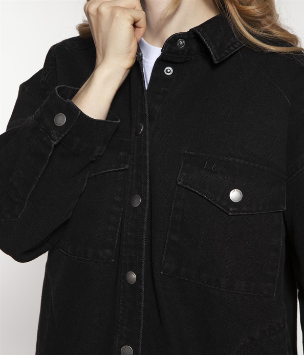 Koszulowa kurtka jeansowa EVY 2000 BLACK USED