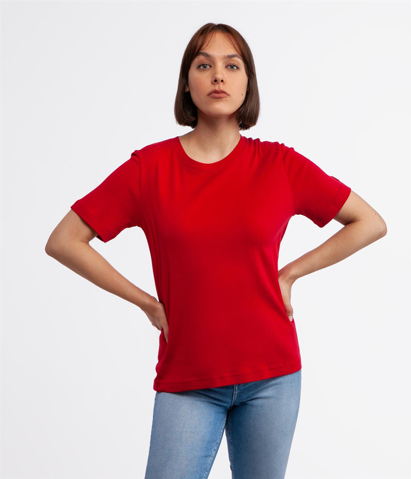 T-shirt z bawełną organiczną OLENA 4048 RED