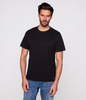 T-shirt z rozpinanym dekoltem HENLEY 2023 BLACK