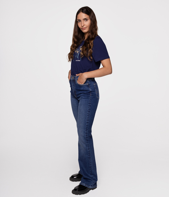 Jeansy damskie bootcut MERY 2417 STONE USED