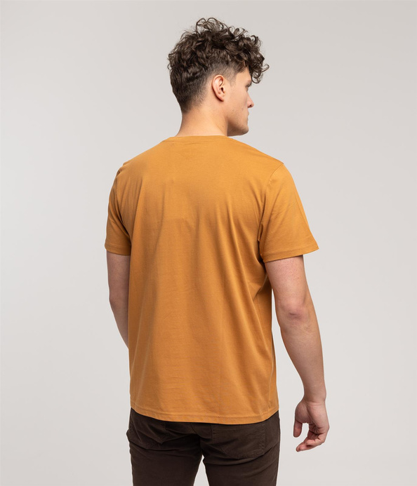 Klasyczny t-shirt z okrągłym dekotem OBUTCH 0875 BROWN SUGAR