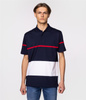 Koszulka polo w szerokie pasy AMOS 4102 NAVY