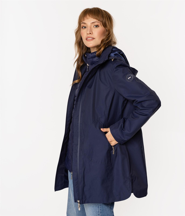 Kurtka damska z kamizelką i kapturem VALERIA 7000 NAVY
