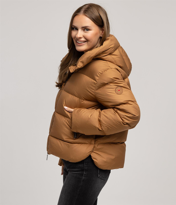 Puchowa kurtka LESLIE 9010 BROWN SUGAR