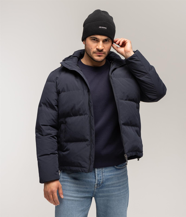 Kurtka puchowa z kapturem MAX 7030 NAVY