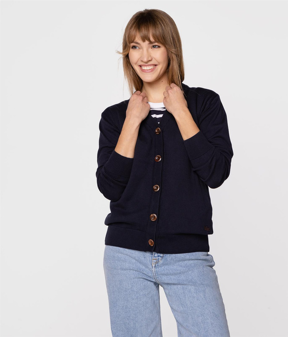 Rozpinany sweter damski GLENA 4805 NAVY