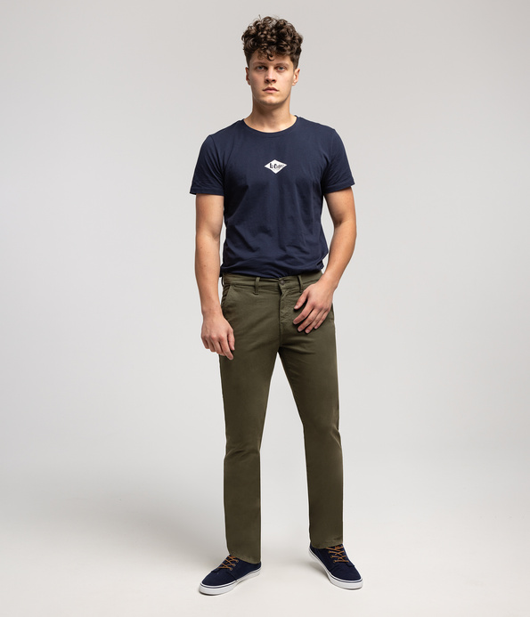 Spodnie męskie chino straight LUKAS 2025 KHAKI